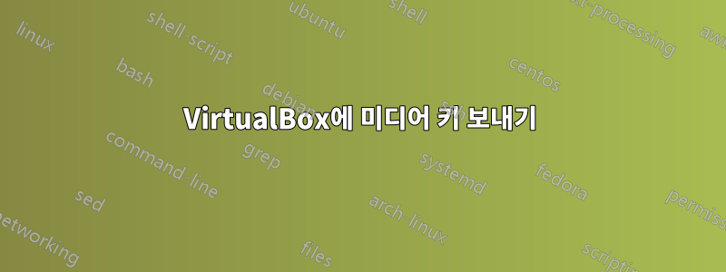 VirtualBox에 미디어 키 보내기