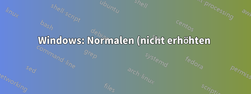 Windows: Normalen (nicht erhöhten) Programmen erlauben, in das Verzeichnis „Programme“ zu schreiben