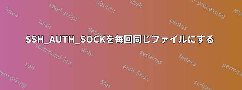 SSH_AUTH_SOCKを毎回同じファイルにする