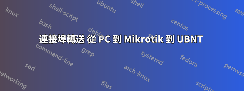 連接埠轉送 從 PC 到 Mikrotik 到 UBNT