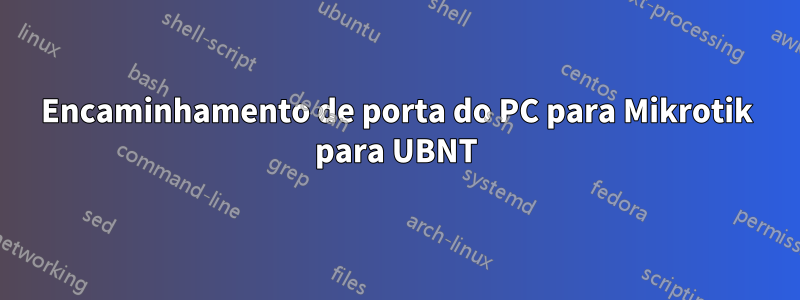 Encaminhamento de porta do PC para Mikrotik para UBNT