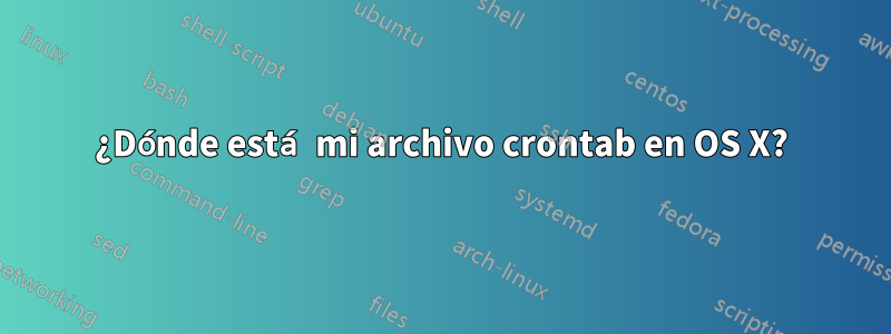 ¿Dónde está mi archivo crontab en OS X?