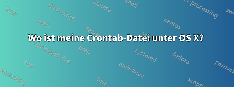 Wo ist meine Crontab-Datei unter OS X?