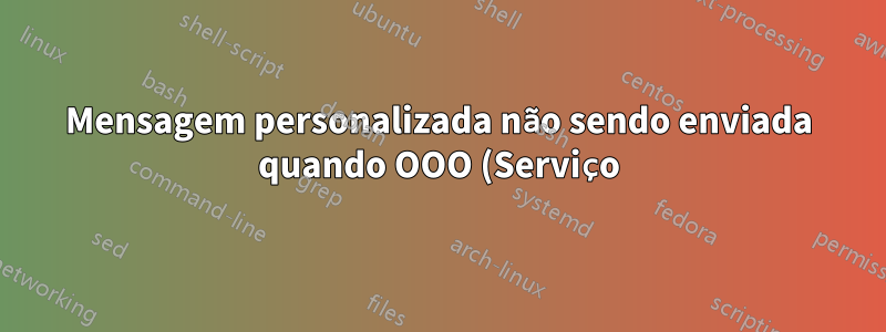 Mensagem personalizada não sendo enviada quando OOO (Serviço) usado no Lotus Notes 9.0.0