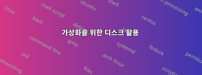 가상화를 위한 디스크 활용