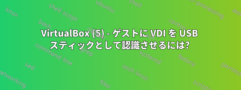 VirtualBox (5) - ゲストに VDI を USB スティックとして認識させるには?