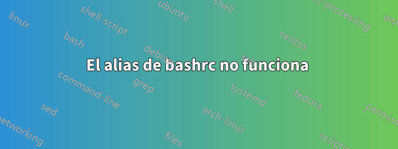 El alias de bashrc no funciona