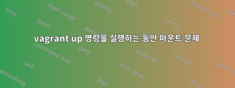 vagrant up 명령을 실행하는 동안 마운트 문제