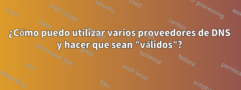 ¿Cómo puedo utilizar varios proveedores de DNS y hacer que sean "válidos"?