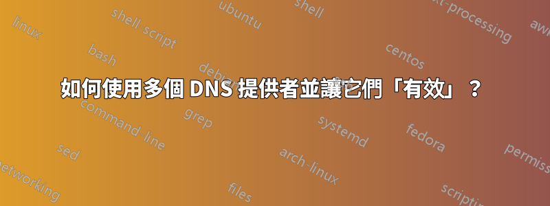 如何使用多個 DNS 提供者並讓它們「有效」？