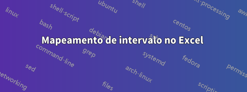 Mapeamento de intervalo no Excel