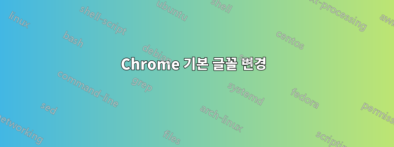 Chrome 기본 글꼴 변경 