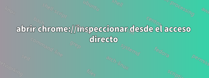 abrir chrome://inspeccionar desde el acceso directo