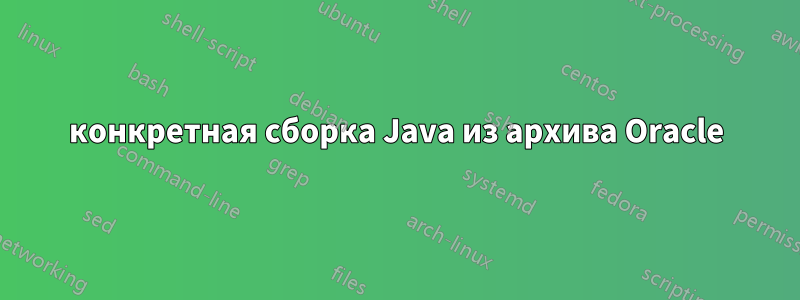 конкретная сборка Java из архива Oracle