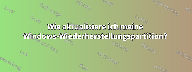 Wie aktualisiere ich meine Windows-Wiederherstellungspartition?