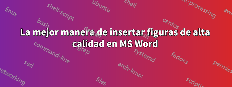 La mejor manera de insertar figuras de alta calidad en MS Word