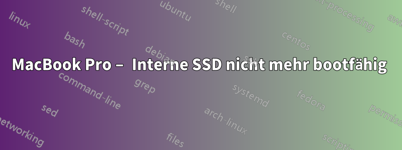 MacBook Pro – Interne SSD nicht mehr bootfähig