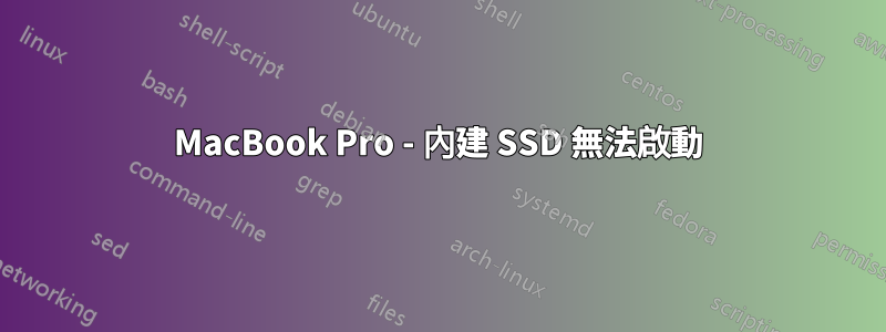 MacBook Pro - 內建 SSD 無法啟動