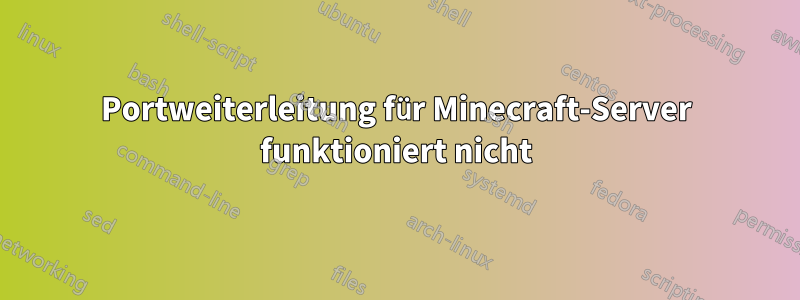 Portweiterleitung für Minecraft-Server funktioniert nicht