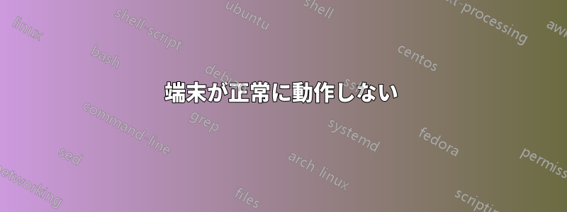 端末が正常に動作しない