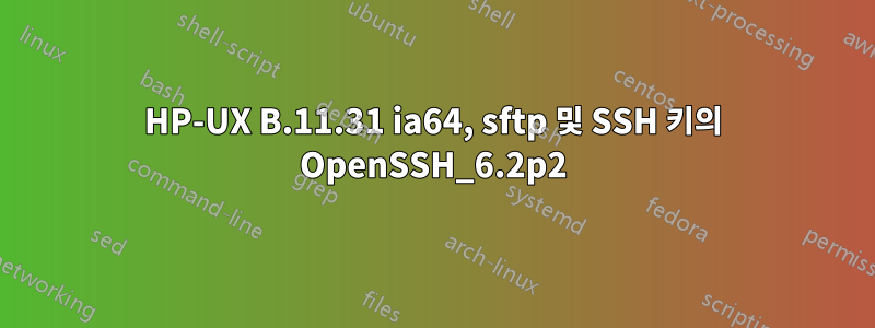 HP-UX B.11.31 ia64, sftp 및 SSH 키의 OpenSSH_6.2p2