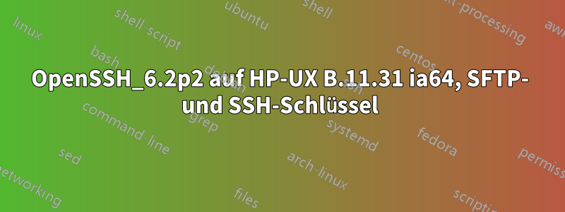 OpenSSH_6.2p2 auf HP-UX B.11.31 ia64, SFTP- und SSH-Schlüssel