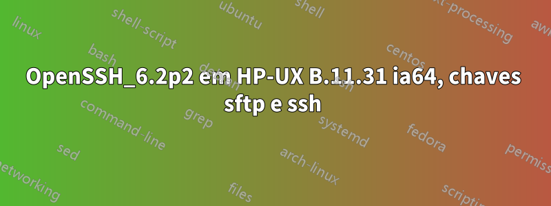 OpenSSH_6.2p2 em HP-UX B.11.31 ia64, chaves sftp e ssh