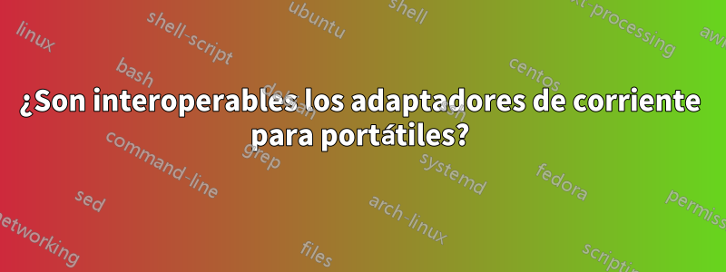 ¿Son interoperables los adaptadores de corriente para portátiles?