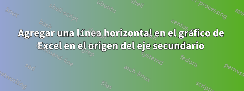 Agregar una línea horizontal en el gráfico de Excel en el origen del eje secundario