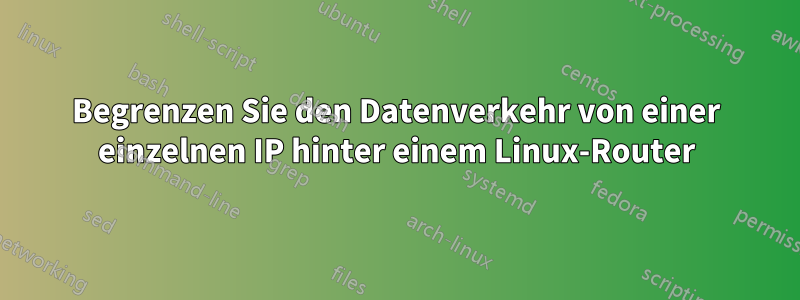 Begrenzen Sie den Datenverkehr von einer einzelnen IP hinter einem Linux-Router