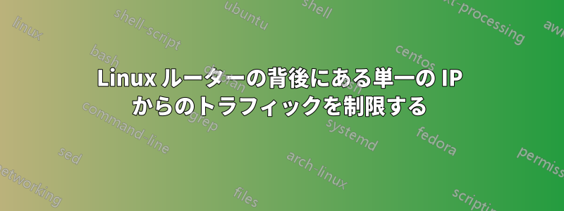 Linux ルーターの背後にある単一の IP からのトラフィックを制限する