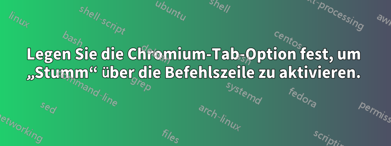 Legen Sie die Chromium-Tab-Option fest, um „Stumm“ über die Befehlszeile zu aktivieren.