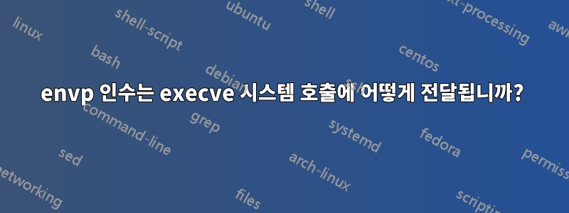 envp 인수는 execve 시스템 호출에 어떻게 전달됩니까?