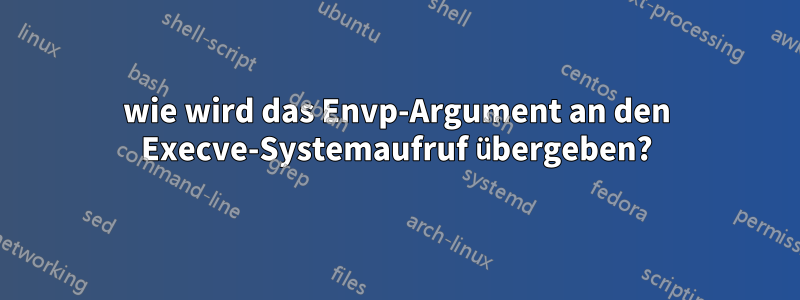 wie wird das Envp-Argument an den Execve-Systemaufruf übergeben?