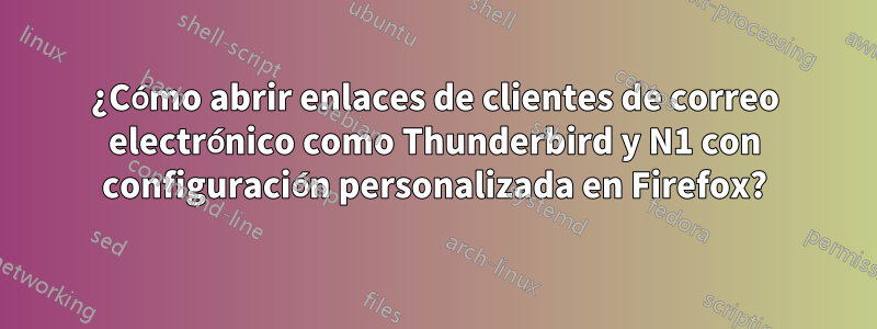 ¿Cómo abrir enlaces de clientes de correo electrónico como Thunderbird y N1 con configuración personalizada en Firefox?