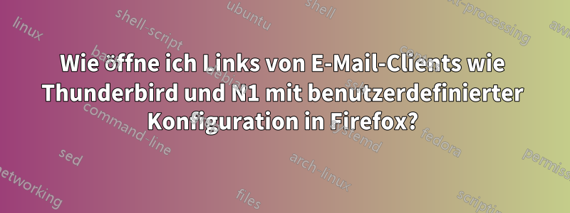 Wie öffne ich Links von E-Mail-Clients wie Thunderbird und N1 mit benutzerdefinierter Konfiguration in Firefox?