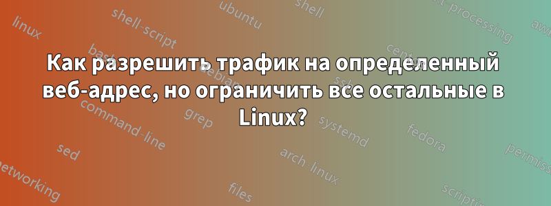 Как разрешить трафик на определенный веб-адрес, но ограничить все остальные в Linux?