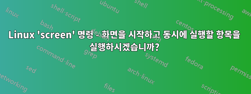 Linux 'screen' 명령 - 화면을 시작하고 동시에 실행할 항목을 실행하시겠습니까?