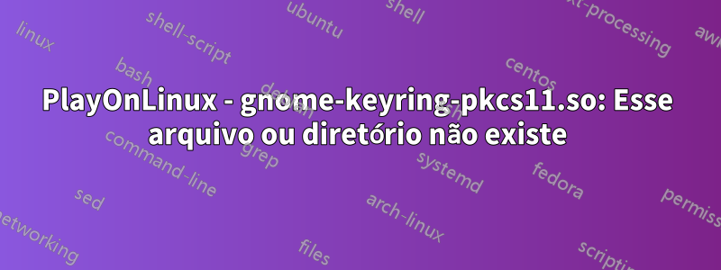 PlayOnLinux - gnome-keyring-pkcs11.so: Esse arquivo ou diretório não existe