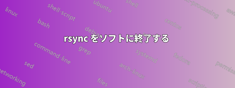 rsync をソフトに終了する