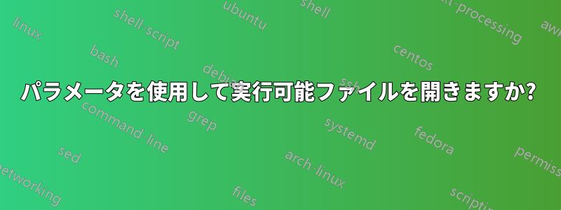 パラメータを使用して実行可能ファイルを開きますか?