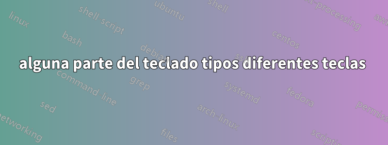 alguna parte del teclado tipos diferentes teclas