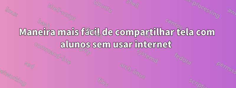 Maneira mais fácil de compartilhar tela com alunos sem usar internet 