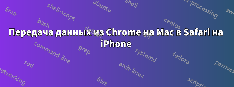 Передача данных из Chrome на Mac в Safari на iPhone