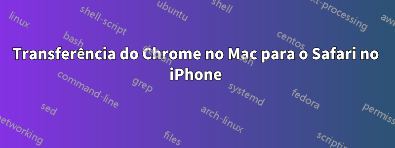 Transferência do Chrome no Mac para o Safari no iPhone