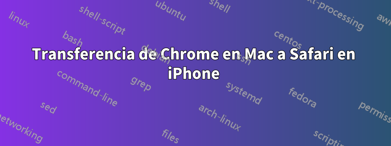 Transferencia de Chrome en Mac a Safari en iPhone