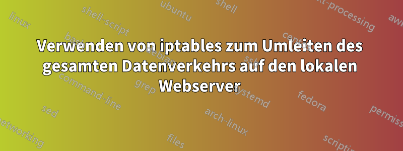 Verwenden von iptables zum Umleiten des gesamten Datenverkehrs auf den lokalen Webserver