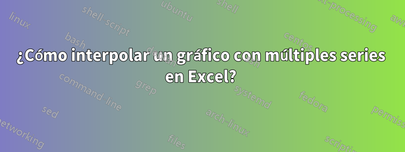 ¿Cómo interpolar un gráfico con múltiples series en Excel?