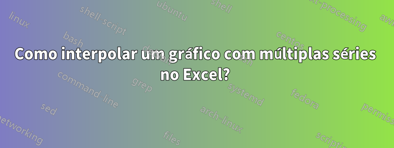 Como interpolar um gráfico com múltiplas séries no Excel?