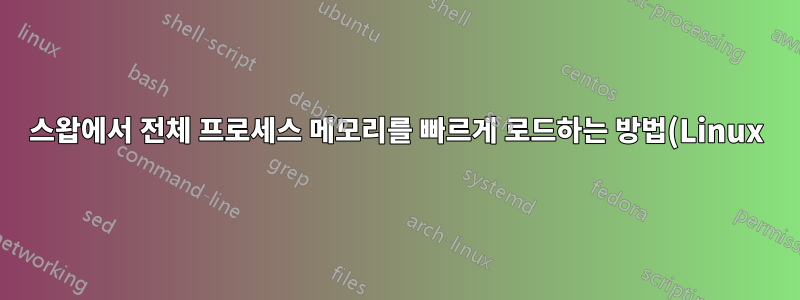 스왑에서 전체 프로세스 메모리를 빠르게 로드하는 방법(Linux)?